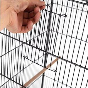 Cage à oiseaux de luxe personnalisée en fil métallique massif, 146 cm de haut, à deux portes, avec plateau en plastique, volière et maison d'élevage pour animaux de compagnie - Product Image 6