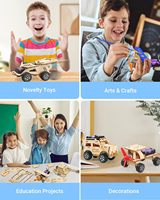 5 juegos de rompecabezas 3D de madera, kits de modelos de coches, juguetes de ciencia e ingeniería, kits de ciencia, kits STEM para niños