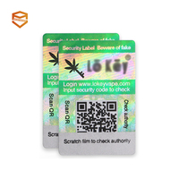 Autocollant holographique 3D anti-contrefaçon avec code QR à gratter en vinyle personnalisé