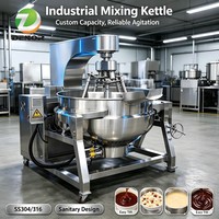 Fabrieksdirecte verkoop industriële kantelbare jelly-aardbeienjam fruitmixer multi-klauw planetaire gejackete kookketel