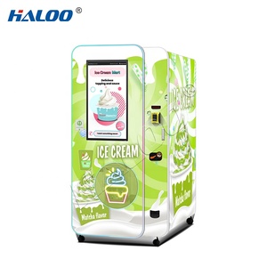 Haloo Trung Quốc máy bán hàng tự động hoàn toàn tự động thông minh sữa chua đông lạnh Máy bán hàng tự động kỹ thuật số màn hình cảm ứng máy bán hàng tự động Kem - Product Image 1