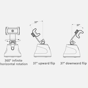 Trépied AI Selfie <span class=keywords><strong>Robot</strong></span> Pod Créateur de contenu vidéo Prise de vue 360 Trépied de suivi de visage pour téléphone Suivi de mouvement automatique Support de téléphone - Product Image 3