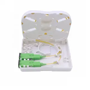 Factory price 2 port SC fiber optic wall socket, desktop small ftth box, FTTH fiber optic mini termin box