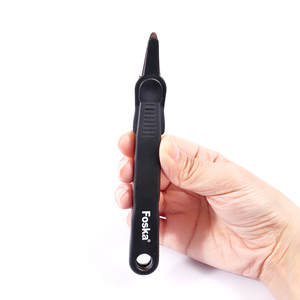 <strong>Foska</strong> Black Metal Letter Opener Curved Pen-Shaped Design No Paper Tear Handheld <strong>Staple</strong> Puller Stick for Office Home &amp; School - Product Image 4