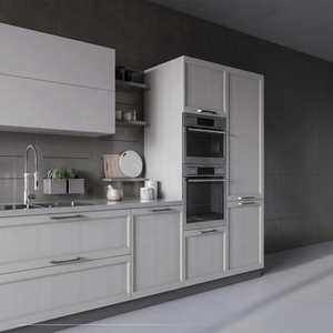Armoire <span class=keywords><strong>de</strong></span> <span class=keywords><strong>cuisine</strong></span> en contreplaqué blanc style Shaker pour projet <span class=keywords><strong>de</strong></span> mobilier intérieur <span class=keywords><strong>de</strong></span> villa, design <span class=keywords><strong>de</strong></span> luxe avec quincaillerie haut <span class=keywords><strong>de</strong></span> gamme - Product Image 2
