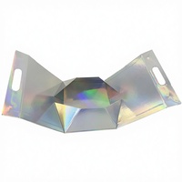 Triangular Foldable Portable Eco-Friendly Paper Box Magnetic Closure Handle Printing Rigid Cardboard Cosmetic Wedding Gift