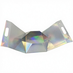 <span class=keywords><strong>Caja</strong></span> <span class=keywords><strong>de</strong></span> Cartón Triangular <span class=keywords><strong>de</strong></span> Lujo, Magnética, Plegable, con Asa, Impresión Láser Holográfica, Empaque <span class=keywords><strong>de</strong></span> Regalo <span class=keywords><strong>para</strong></span> Bodas, Fiestas, Cosméticos - Product Image 4