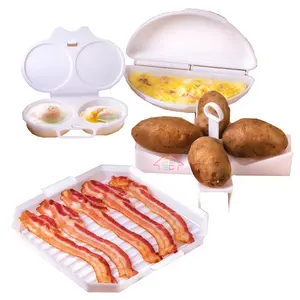 Set von 4 stück Microwave ei Bacon Potato Microwave Cookware Set