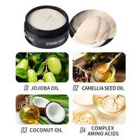Gel Modellante Naturale all'Olio di Jojoba a Marchio Privato, Pomata Opaca a Lunga Tenuta per Barba e Capelli Ricci Crespi
