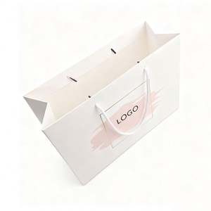 <b>Luxury</b> White Paper <b>Bag</b> With Customized Logo <b>Gift</b> Packaging <b>Bag</b> Paper Shopping <b>Bags</b> - Product Image 2