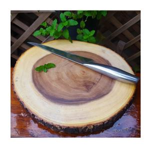 <span class=keywords><strong>Planche</strong></span> à découper ronde en bois non fini de 12 pouces <span class=keywords><strong>planche</strong></span> à découper en bois Live Edge - Product Image 2