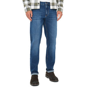 Jeans pour hommes durables, coupe droite, respirants, boutonnés, lavés, offrant une mobilité maximale, un aspect élégant pour un usage quotidien en extérieur - Product Image 4