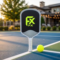 FX Original 1.1 Logo Uzun Saplı Pickleball Raketi 16mm Köpük Özlü Asla Kırılmaz Gen 5 Köpük İç Yüzey Karbon Fiber Yüzey