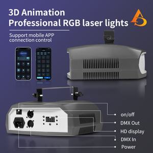 AICPOSE - Luz Láser de Animación 3D de 2W al por Mayor para Fiestas, Conciertos y Espectáculos, Iluminación de Escenario Láser RGB a Todo Color - Product Image 4