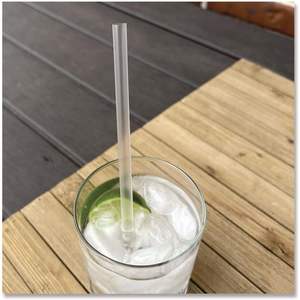 Pailles à boire géantes en polypropylène transparent de 7,75 pouces, 150 par paquet, 10 paquets par carton, 1000 pailles au total - Product Image 1