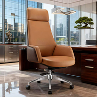 Fauteuil de direction de bureau de luxe moderne de haute qualité KMJ, fauteuil de bureau pivotant en cuir pour chef ou directeur
