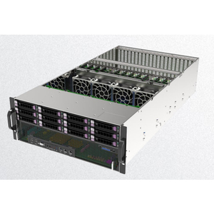 Servidor 4U-10GPU con 2x bahías de almacenamiento, rack 4U, electrónica intercambiable en caliente, fuente de alimentación de 750W, Xeon, HDD, SSD, 16/32/64GB, torres de ordenadores. - Product Image 1