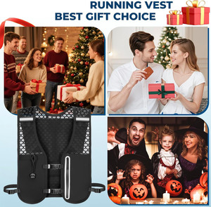 Gilet d'hydratation multifonction unisexe pour la course à pied, personnalisable avec LED en option, design portable pour la randonnée, le cyclisme et les sports de plein air - Product Image 5