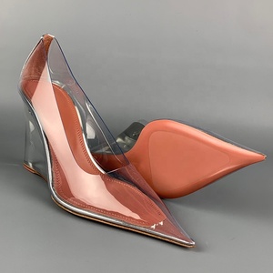 2024, superventas, zapatilla <span class=keywords><strong>de</strong></span> <span class=keywords><strong>cristal</strong></span> <span class=keywords><strong>de</strong></span> <span class=keywords><strong>Cenicienta</strong></span>, zapatos <span class=keywords><strong>de</strong></span> tacón <span class=keywords><strong>de</strong></span> cuña superalto <span class=keywords><strong>de</strong></span> PVC transparente para calzado <span class=keywords><strong>de</strong></span> mujer - Product Image 2