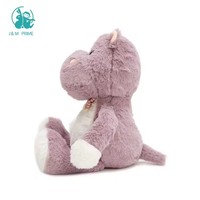 Jouets en peluche au micro-ondes chauffants super doux personnalisés hippopotame rose avec nœud papillon