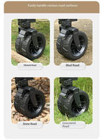 Chariot de camping pliable multi-tailles à quatre roues robustes avec roues larges de 5/8/10 pouces pour outils