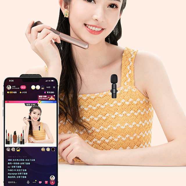 Upgraded Noise-cancelling Radio 20M 2.4G Wireless Collar Microphone Rechargeable Wireless Vlog Microphone for Phone