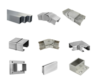 Embouts de fixation murale carrés pour tube de main courante, pour système de balustrade d'escalier et de balcon
