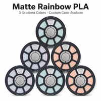 Filament d'imprimante 3D OEM 1,75 mm, filament pour imprimante 3D, dégradé bleu blanc, plastique mat, vente en gros