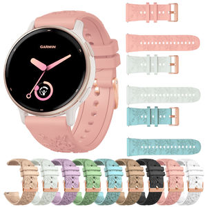 Correa de Silicona de 20 mm con Diseño de Flores en Relieve para <span class=keywords><strong>Amazfit</strong></span> <span class=keywords><strong>GTS</strong></span> <span class=keywords><strong>2</strong></span>/3/4,4 <span class=keywords><strong>Mini</strong></span>, Accesorios de Pulsera Deportiva de Lujo - Product Image 2