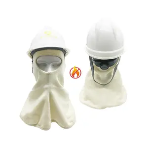 Promocional balaclava bandana à prova de fogo protetor um buraco balaclava durável anti-fogo capacete forro creme branco para resgate do fogo