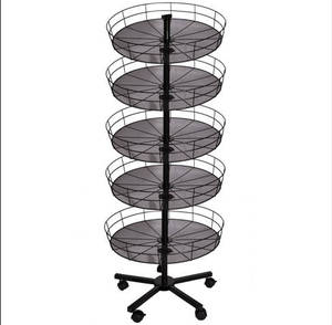 Metal Round <strong>Spinner</strong> <strong>Display</strong> <strong>Rack</strong> with <strong>Wire</strong> Mesh Free Standing Counter Top <strong>Display</strong> Stand for Dolls and Shelf Use - Product Image 1