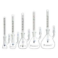 Vente directe d'usine en Chine, flacons pycnomètres en verre borosilicate 3.3 avec thermomètres, 5 ml, 10 ml, 25 ml, 50 ml, 100 ml