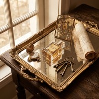 Étiquettes autocollantes holographiques personnalisées en feuille d'or durable pour flacons de parfum et emballages cosmétiques étanches