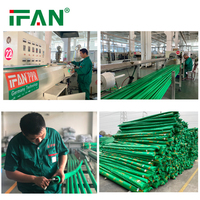 Insert en laiton IFAN Tube et raccords en plastique PPR Matériel de plomberie Raccords de tuyauterie Filetage mâle femelle Raccords PPR vert foncé
