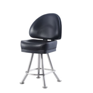 Cadeira de <span class=keywords><strong>Casino</strong></span> Ajustável em Couro PU com Rodízios, Moderna e Ergonômica, Banqueta para Mesas de Poker e Salas de Jogos - Product Image 4