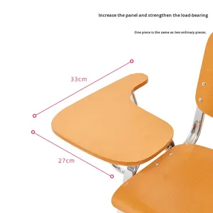 Silla Ergonómica de Cuatro Patas para Estudiantes con Tablero de Escritura, para Conferencias de Prensa, Hogar, Escuela y Sala de Estar - Product Image 3
