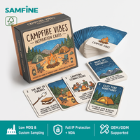 Cartes d'inspiration pour le camping personnalisées en gros, jeu de cartes d'activités de plein air et de pleine conscience OEM avec boîte personnalisée
