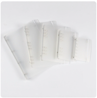 A4/A5/A6/A7/B5 Classeur de budget à feuilles mobiles PP clair Planners and Notebook Cover Rings Binder Cover With Elastic Band