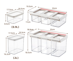棚が付いている壁に取り付けられたパントリー組織積み重ね可能な気密食品シリアル容器 - Product Image 2