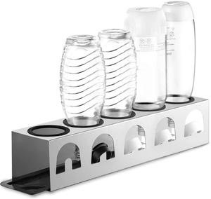 Porte-bouteille de qualité supérieure lavable au lave-vaisselle en acier inoxydable 304 pour les bouteilles SodaStream Crystal et Emil support goutte à goutte avec brosse à bouteilles - Product Image 2