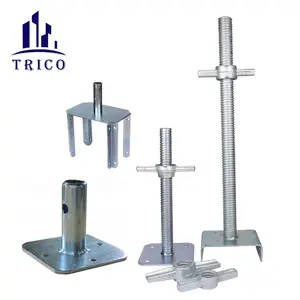 Conector de tornillo de andamio de diferentes tamaños, Base de soporte ajustable, precio de fábrica