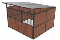 Écurie extérieure portable pour chevaux en acier galvanisé à chaud, équipement agricole autoportant, boxes couvertes, taille personnalisable