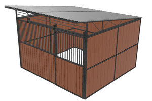 Abri pour chevaux d'extérieur Stable Portable en acier galvanisé à chaud Équipement agricole autoportant Stalles couvertes Abri pour chevaux portable - Product Image 6