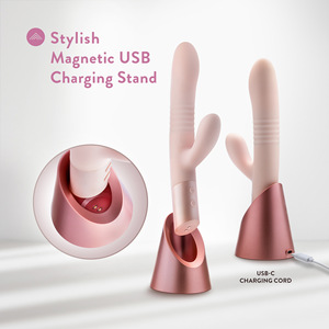 Juguete Sexual de Masaje Suave para Mujeres, Vibrador de Punto G, <span class=keywords><strong>Dildo</strong></span> de Empuje Rápido, Estimulación <span class=keywords><strong>Vaginal</strong></span> y Clitoriana - Product Image 3