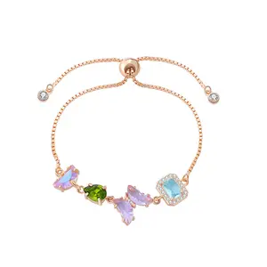 Pulsera de joyería avanzada de moda JC para niñas, regalo, pulsera de circón de perlas artificiales, joyería hecha a mano