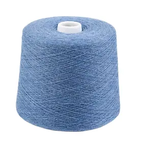 Le fabricant de fil chinois fournit du fil mélangé acrylique de coton recyclé doux multicolore Mohair pour le tricot de pull