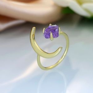 Anillo Abierto Luna y Estrella para Mujer, Anillo de Moda, Ajustable, Accesorio para el Dedo, Diseño Minimalista - Product Image 6