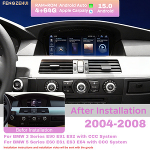 วิทยุสเตอริโอในรถยนต์สำหรับ <span class=keywords><strong>BMW</strong></span> 3ชุด <span class=keywords><strong>E91</strong></span> E90 E92 GPS <span class=keywords><strong>Navi</strong></span> สำหรับ5ชุด E60 E61 E63 E64พร้อมระบบ CCC 2004-2008 ° CarPlay 8Core - Product Image 1
