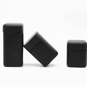 Black Sprayed Printing Printed Glass Bottle Jar with Child Resistant Resistance Resist Proof Cr Lid Cap for Packaging Herb - Product Image 2