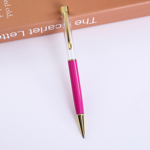 Pulpen Logam Kosong DIY, Pulpen Berongga yang Dapat Diisi Pasir Gerak dan Kertas Emas, Logo Custom - Product Image 5